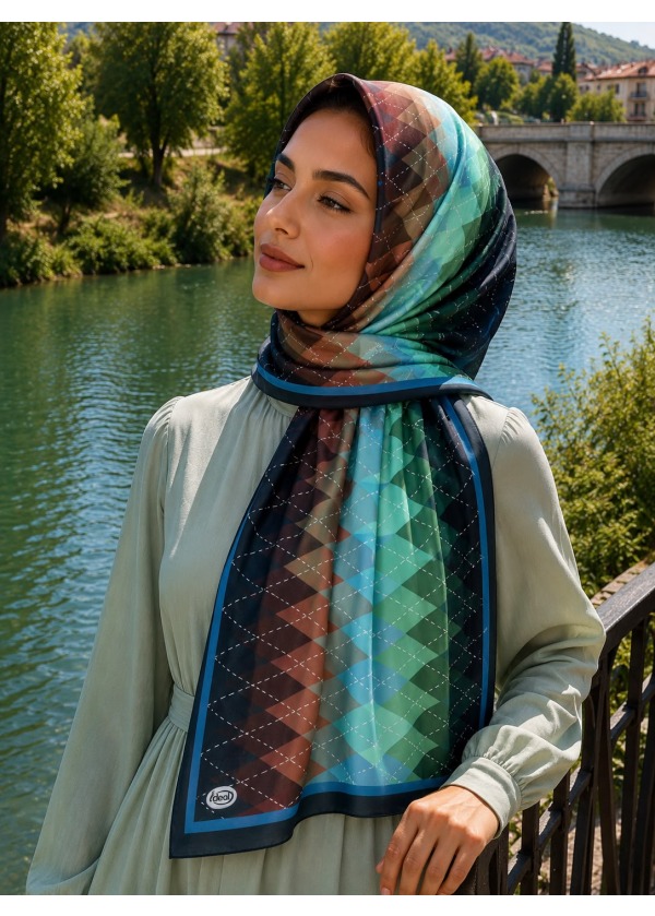 Ekose Desen Pamuk Soft Şal 7