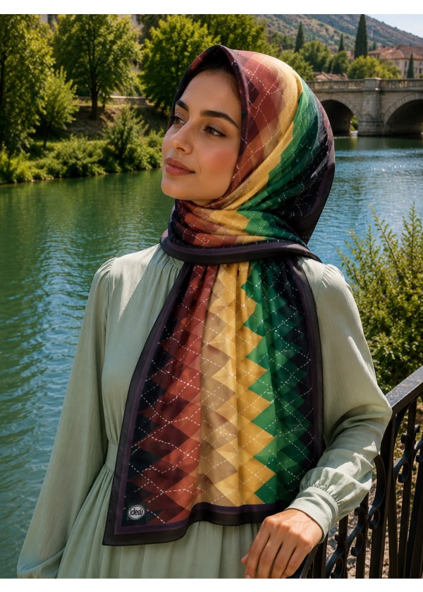 Ekose Desen Pamuk Soft Şal 8