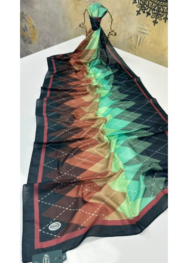 Ekose Desen Pamuk Soft Şal 6