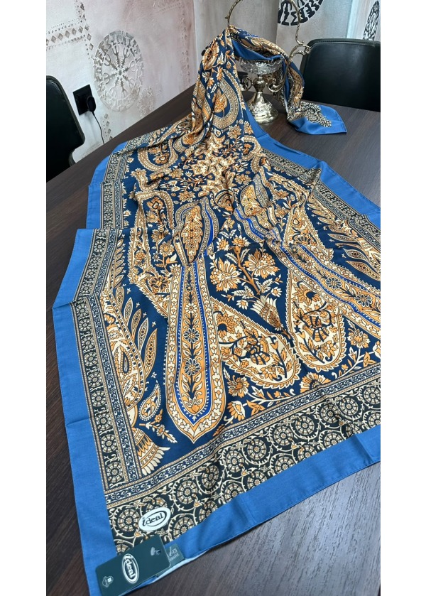 Etnik Desen Pamuk Soft Şal LRD-2 Sarı