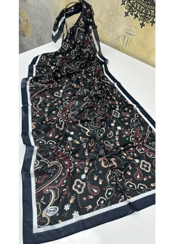 Çiçek Desen Pamuk Soft Şal 7