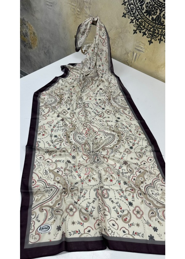 Çiçek Desen Pamuk Soft Şal 8