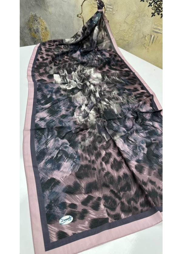 Leopar Desen Pamuk Soft Şal 11