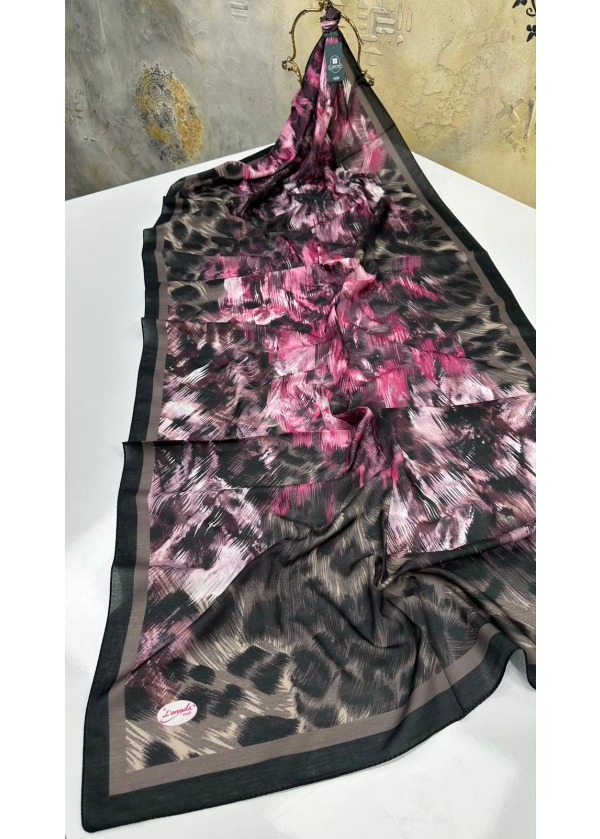 Leopar Desen Pamuk Soft Şal 18