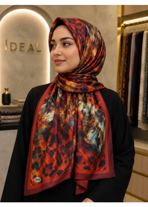 Leopar Desen Pamuk Soft Şal 9
