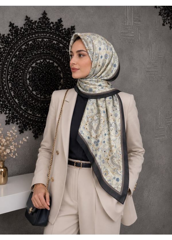 Çiçek Desen Pamuk Soft Şal 1