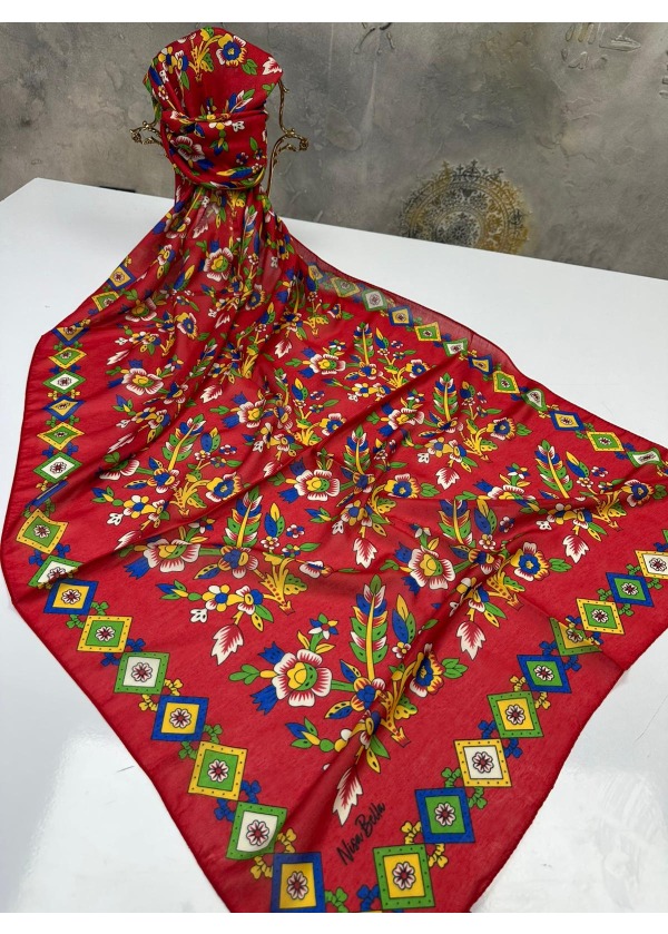 Çengelköy Desenli Soft Pamuk Şal 9