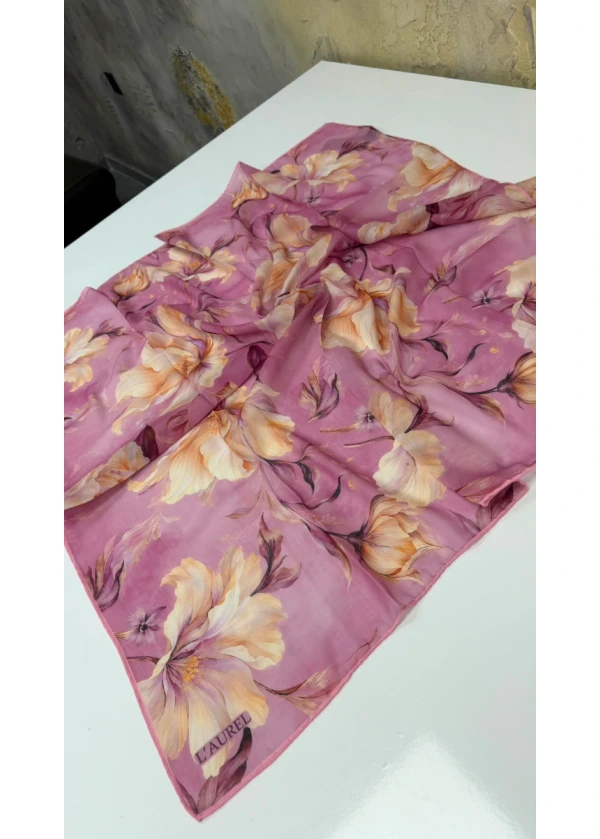 Çiçeklerin Işığı Soft Pamuk Eşarp 5