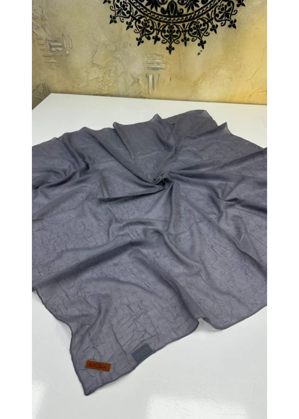 Vual Düz Renk Bambu Kraş Eşarp 25