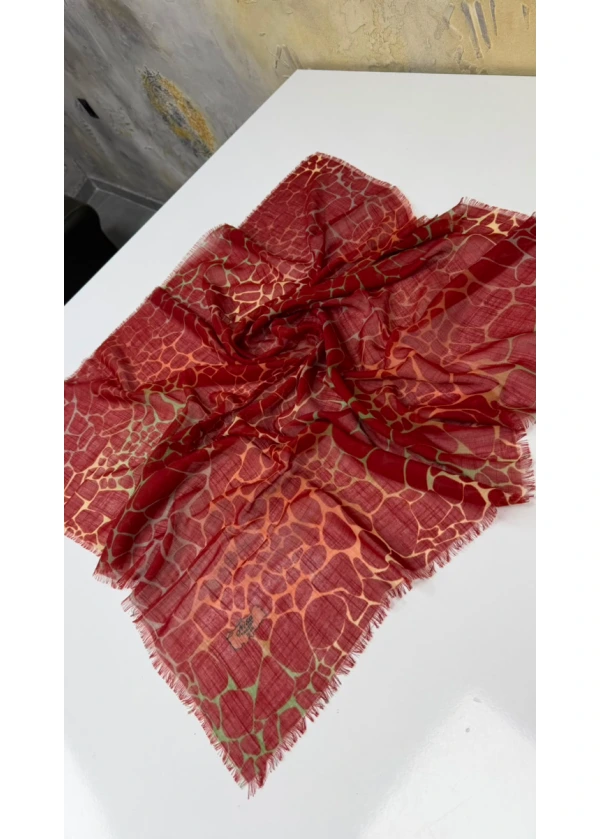 Kafes Flamlı Pamuk Eşarp Yazma 4