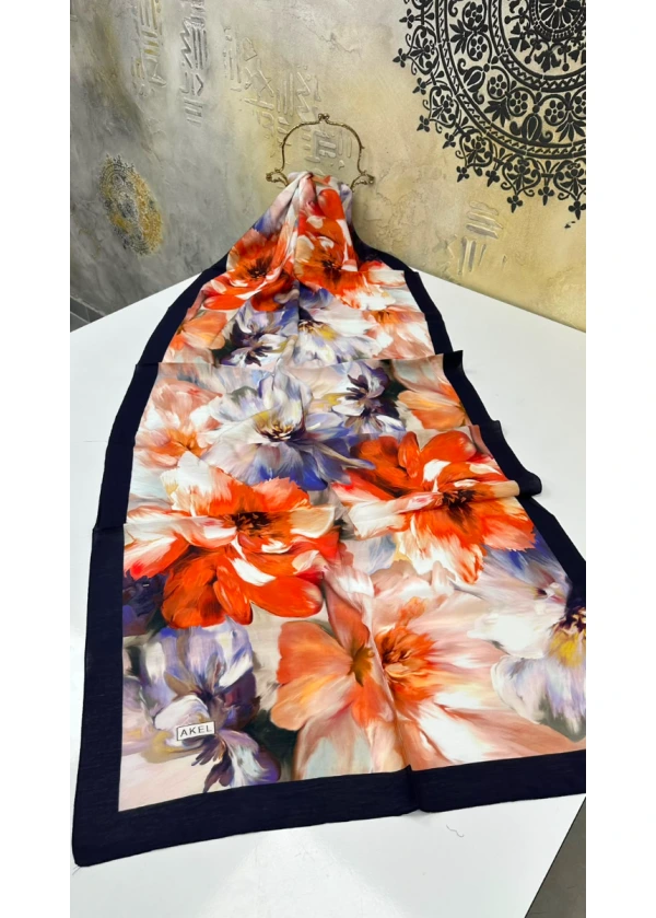 Çiçek Açan Zarafet Akel Spring Viskon Şal 3