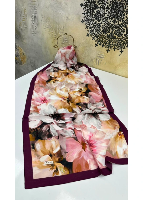 Çiçek Açan Zarafet Akel Spring Viskon Şal 9