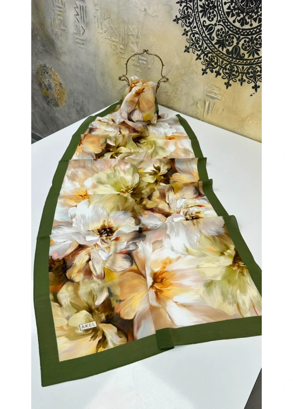 Çiçek Açan Zarafet Akel Spring Viskon Şal 10