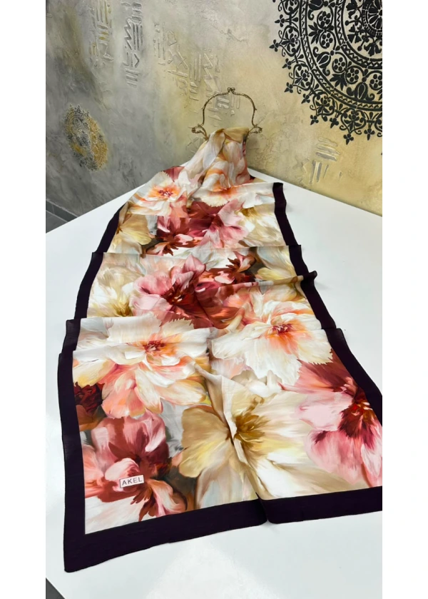 Çiçek Açan Zarafet Akel Spring Viskon Şal 13