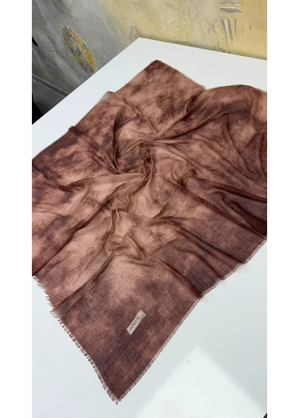 Sinem Buğulu Desen Empirme Cotton Eşarp Yazma 5