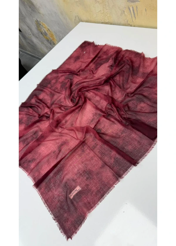 Sinem Buğulu Desen Empirme Cotton Eşarp Yazma 7