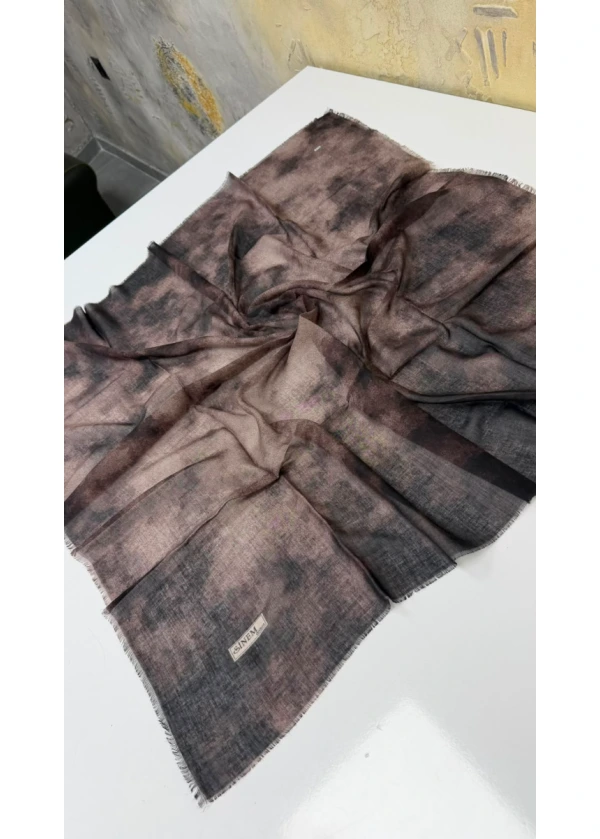 Sinem Buğulu Desen Empirme Cotton Eşarp Yazma 10