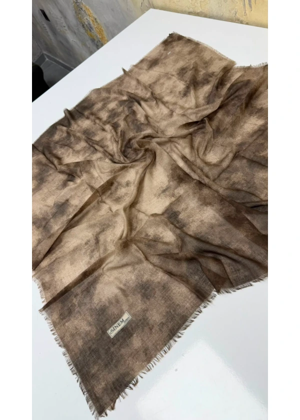 Sinem Buğulu Desen Empirme Cotton Eşarp Yazma 13