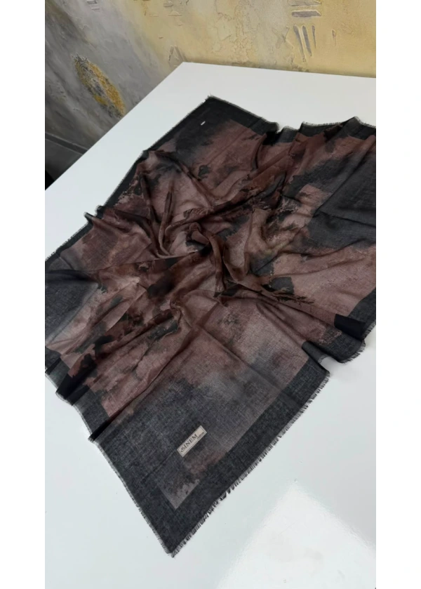Sinem Sare Cotton Empirme Eşarp Yazma 11