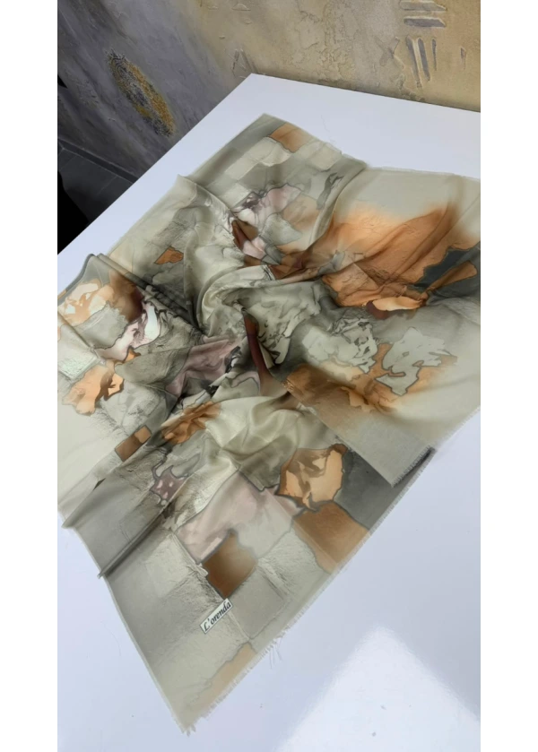 Lorenda Asude Empirme Cotton Eşarp Yazma 2