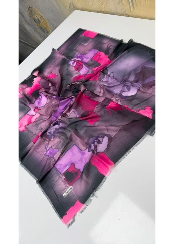Lorenda Asude Empirme Cotton Eşarp Yazma 4