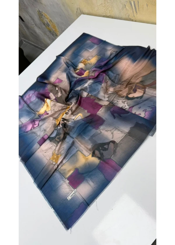 Lorenda Asude Empirme Cotton Eşarp Yazma 5