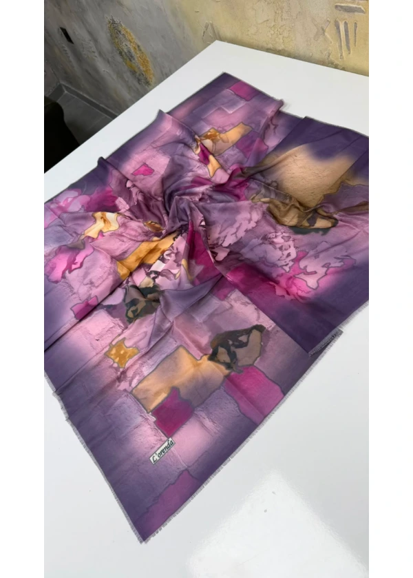 Lorenda Asude Empirme Cotton Eşarp Yazma 13