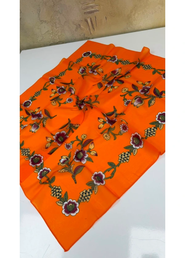 Organik Gerbera Pamuk Yazma 90cm 1
