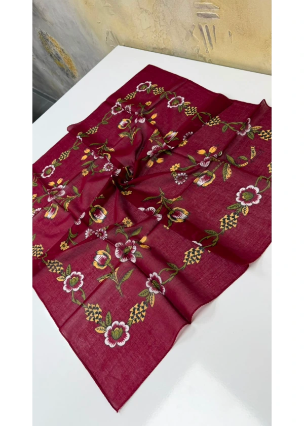 Organik Gerbera Pamuk Yazma 90cm 5