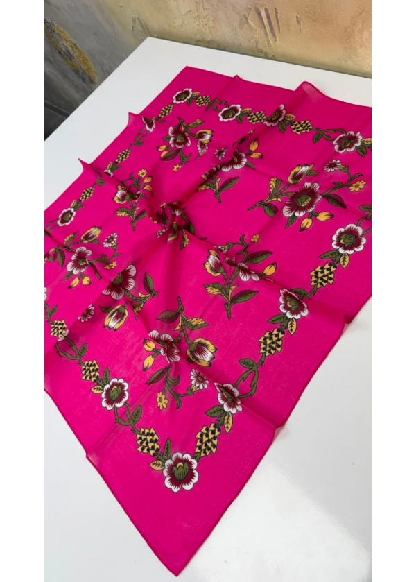 Organik Gerbera Pamuk Yazma 90cm 15