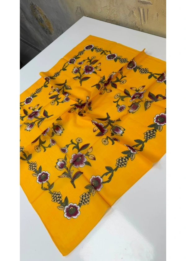 Organik Gerbera Pamuk Yazma 90cm 18