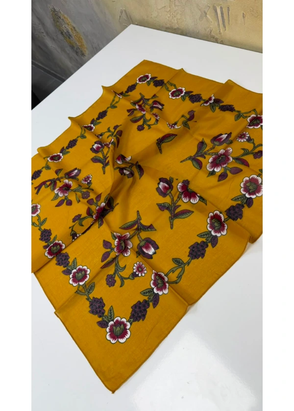 Organik Gerbera Pamuk Yazma 90cm 19
