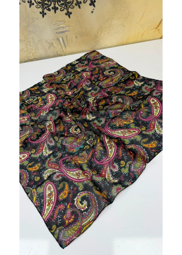 Organik Sümbül Pamuk Eşarp 90cm 1