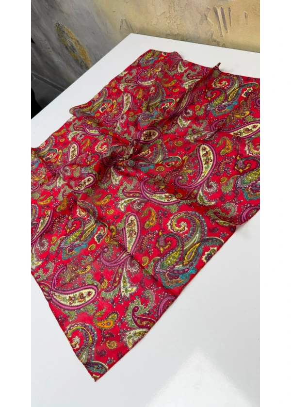 Organik Sümbül Pamuk Eşarp 90cm 2