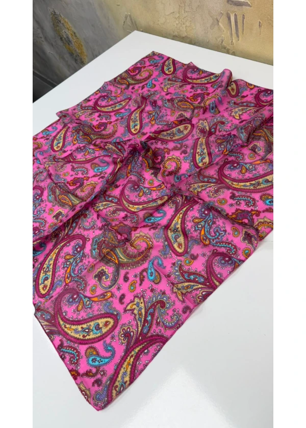 Organik Sümbül Pamuk Eşarp 90cm 3