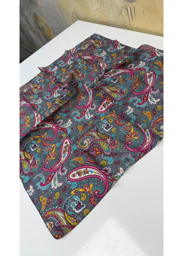 Organik Sümbül Pamuk Eşarp 90cm 5